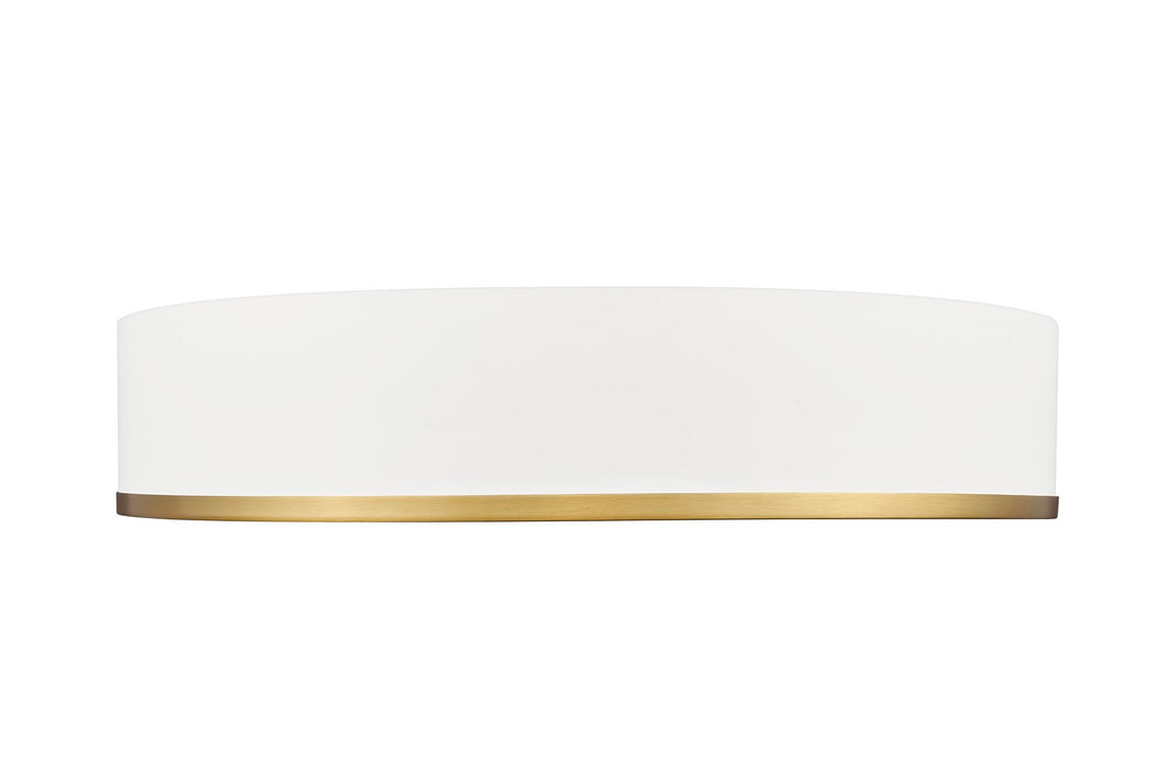 Z-Lite 1018F20-MW-MGLD-LED LED Flush Mount, Matte White + Modern Gold