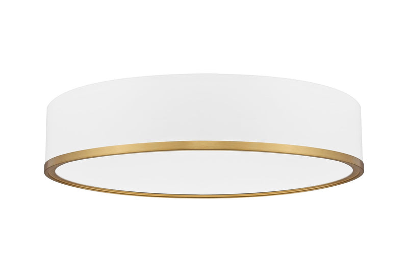 Z-Lite 1018F20-MW-MGLD-LED LED Flush Mount, Matte White + Modern Gold