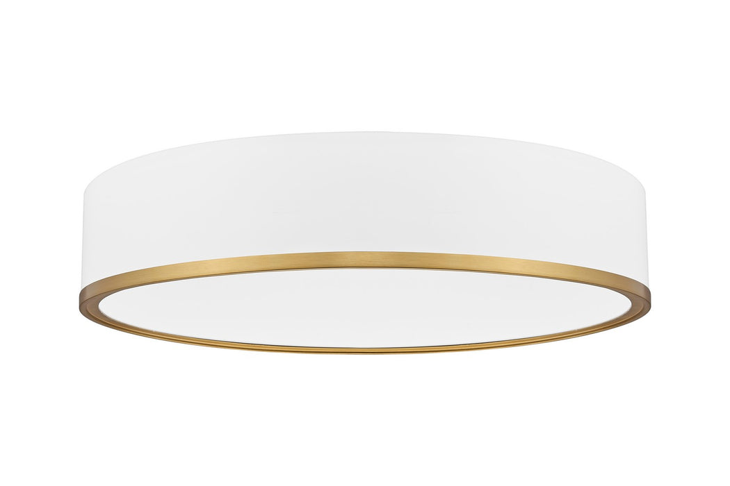 Z-Lite 1018F20-MW-MGLD-LED LED Flush Mount, Matte White + Modern Gold