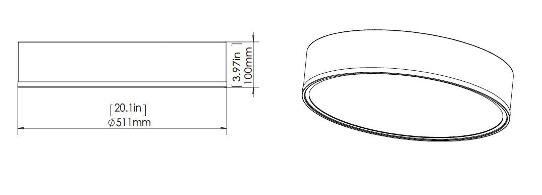 Z-Lite 1018F20-MW-MGLD-LED LED Flush Mount, Matte White + Modern Gold