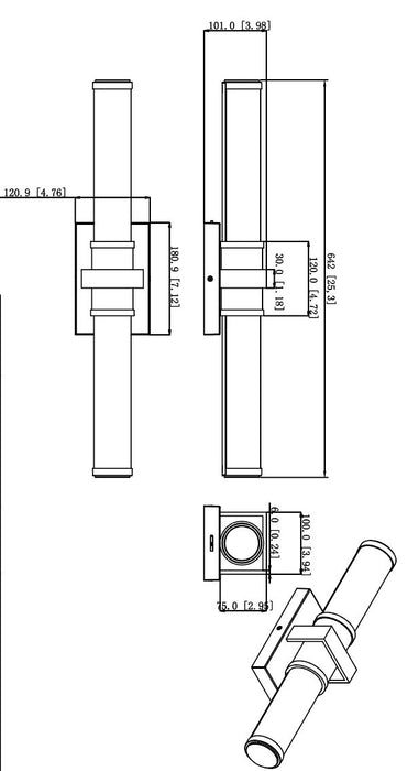 Z-Lite 1019-25W-BN-LED LED Vanity, Brushed Nickel