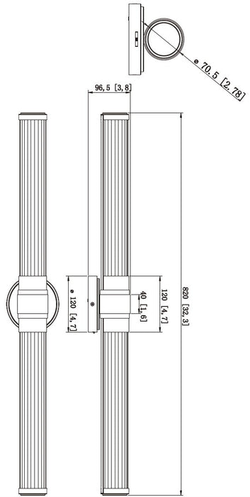 Z-Lite 1020-32W-BN-LED LED Vanity, Brushed Nickel