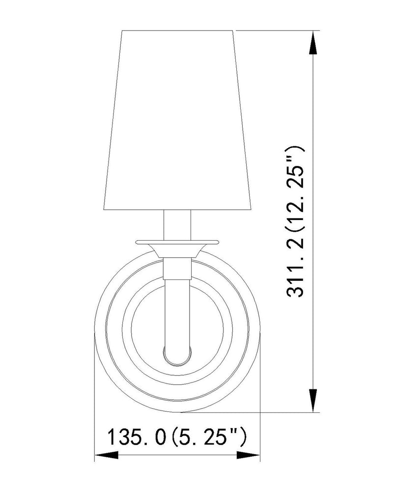 Z-Lite 1950-1S-BN One Light Wall Sconce, Brushed Nickel