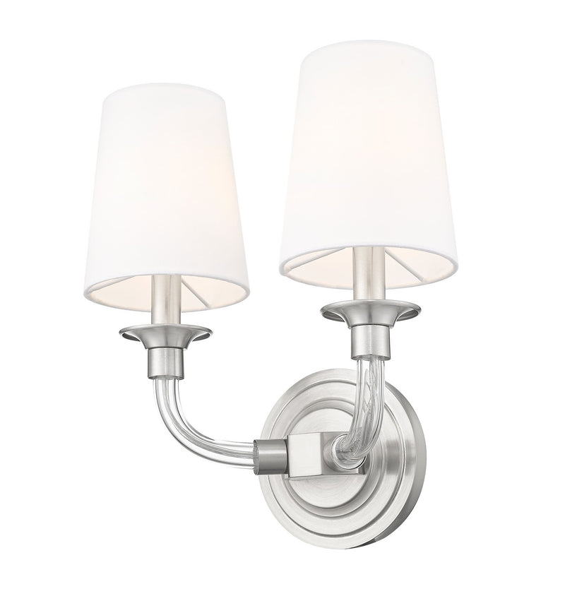 Z-Lite 1950-2S-BN Two Light Wall Sconce, Brushed Nickel