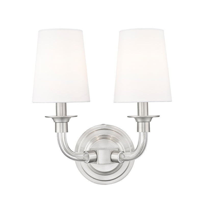 Z-Lite 1950-2S-BN Two Light Wall Sconce, Brushed Nickel