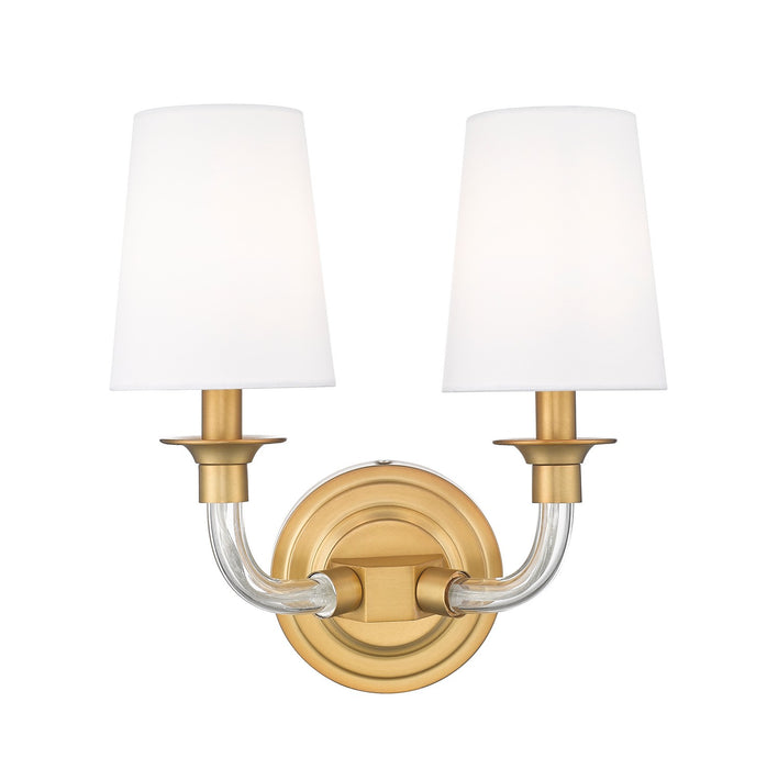 Z-Lite 1950-2S-RB Two Light Wall Sconce, Rubbed Brass