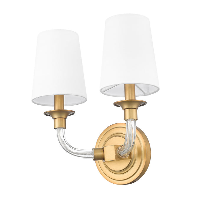 Z-Lite 1950-2S-RB Two Light Wall Sconce, Rubbed Brass