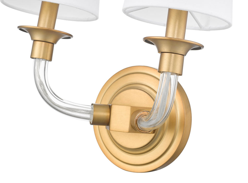 Z-Lite 1950-2S-RB Two Light Wall Sconce, Rubbed Brass
