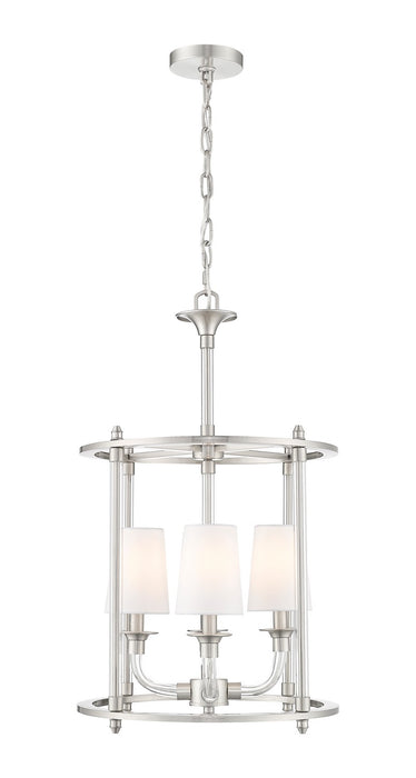 Z-Lite 1950-4C-BN Four Light Chandelier, Brushed Nickel