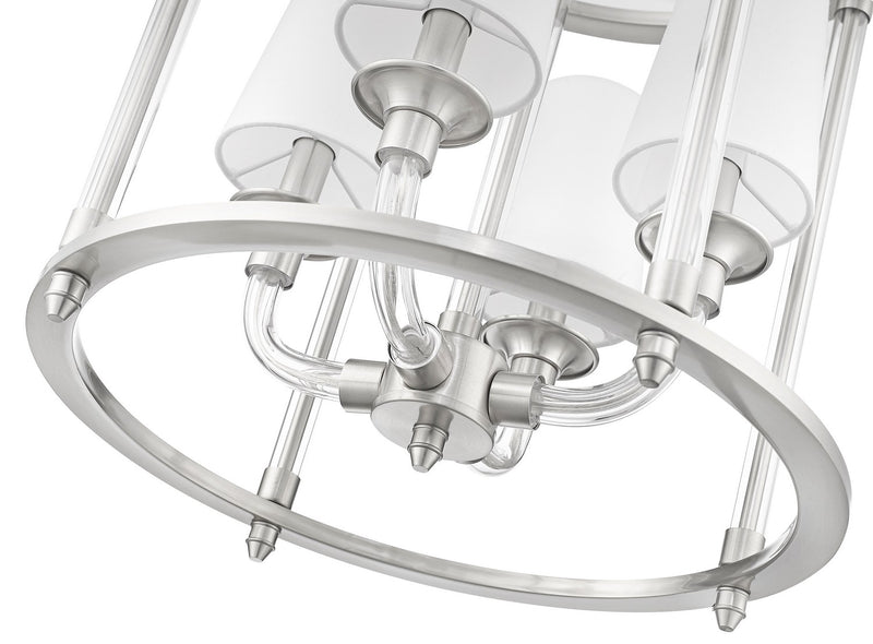 Z-Lite 1950-4C-BN Four Light Chandelier, Brushed Nickel
