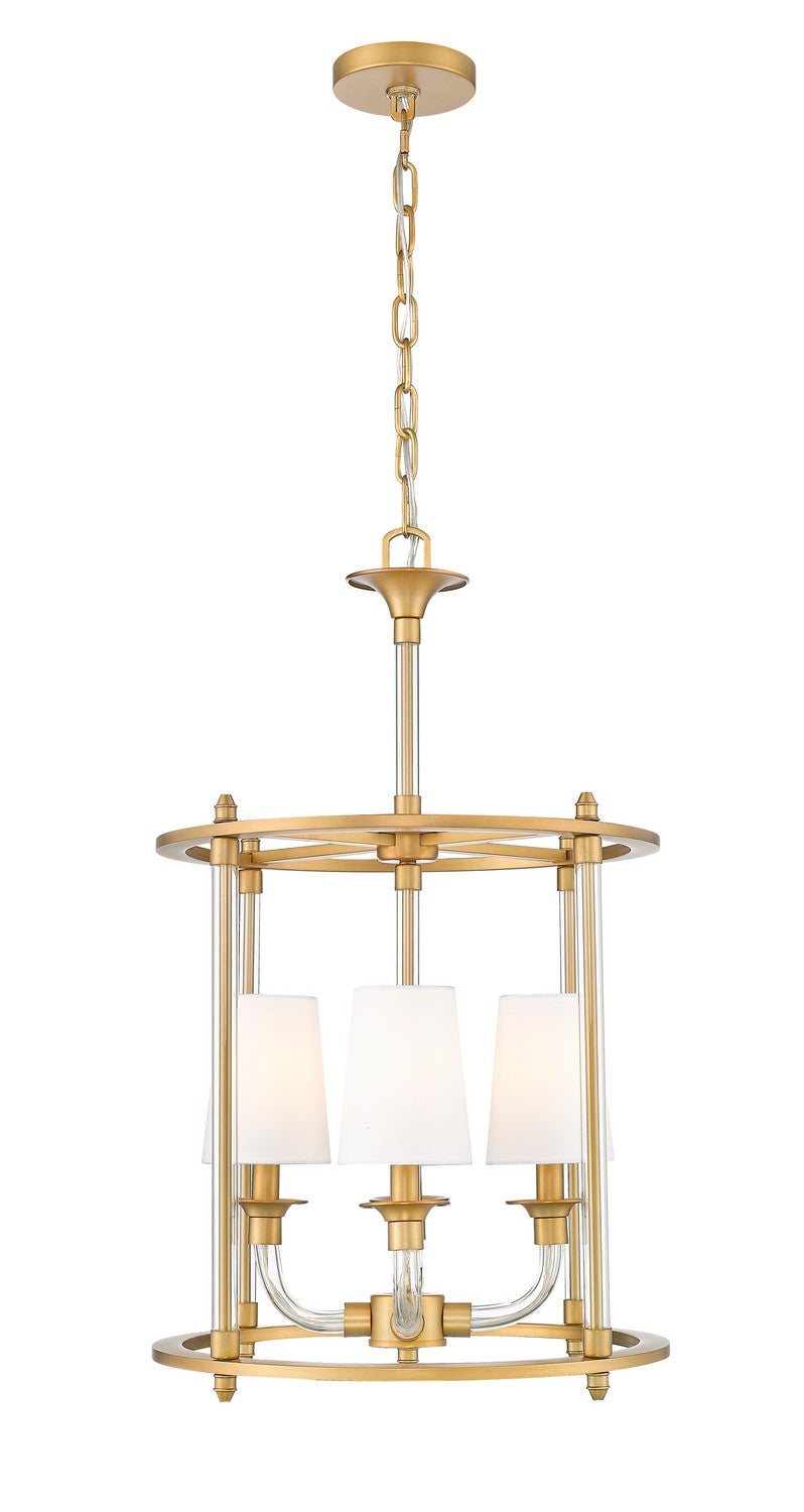Z-Lite 1950-4C-RB Four Light Chandelier, Rubbed Brass
