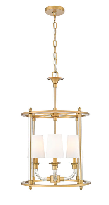 Z-Lite 1950-4C-RB Four Light Chandelier, Rubbed Brass