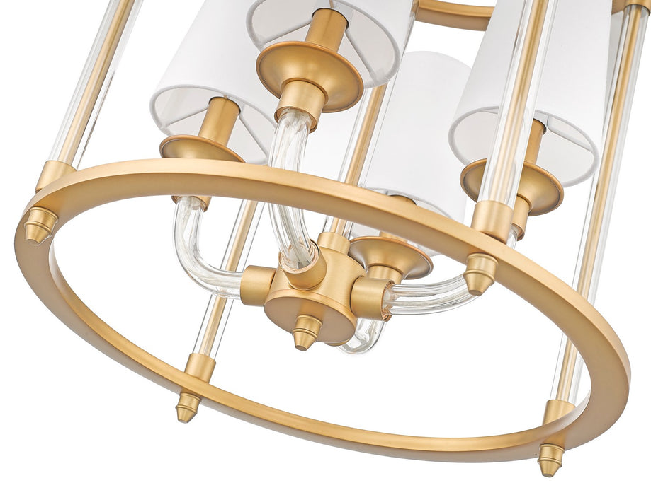 Z-Lite 1950-4C-RB Four Light Chandelier, Rubbed Brass