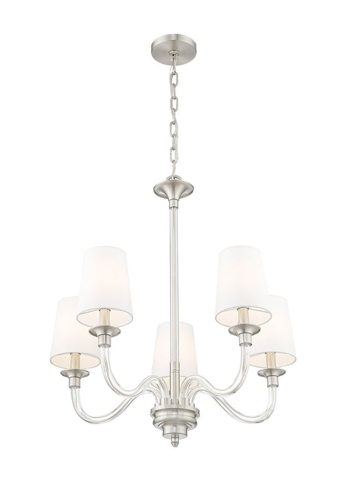 Z-Lite 1950-5BN Five Light Chandelier, Brushed Nickel