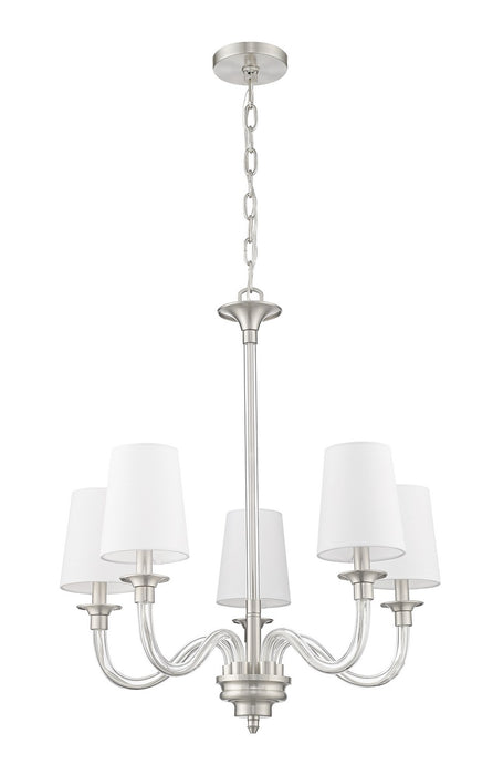 Z-Lite 1950-5BN Five Light Chandelier, Brushed Nickel