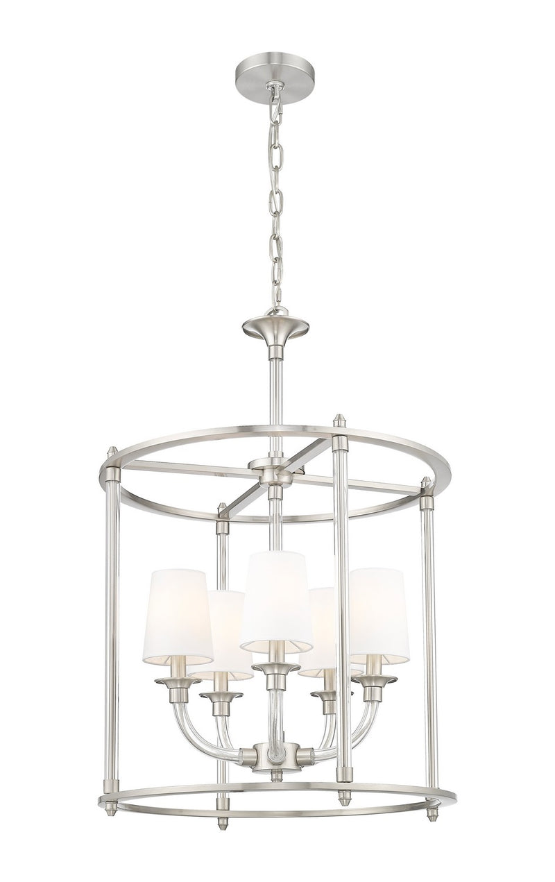 Z-Lite 1950-5C-BN Five Light Chandelier, Brushed Nickel