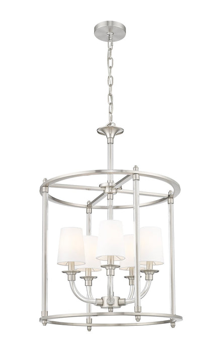 Z-Lite 1950-5C-BN Five Light Chandelier, Brushed Nickel