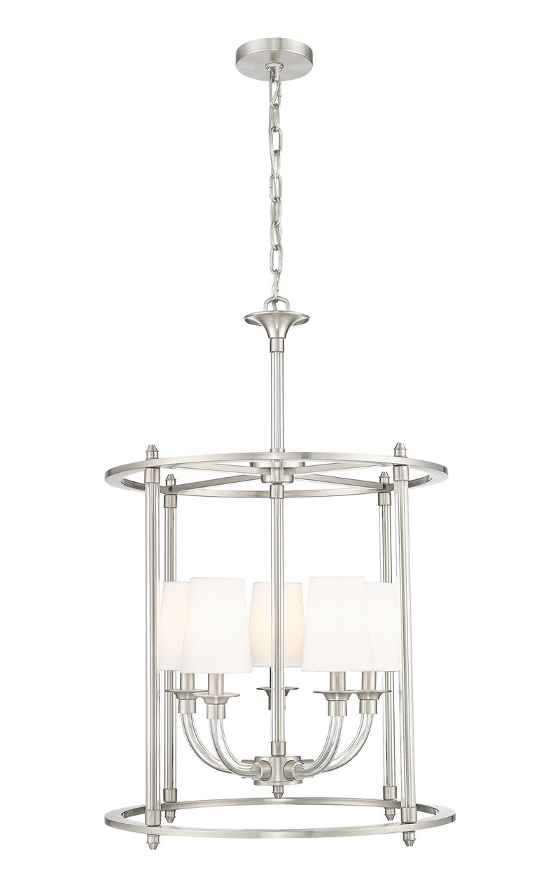 Z-Lite 1950-5C-BN Five Light Chandelier, Brushed Nickel