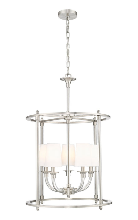 Z-Lite 1950-5C-BN Five Light Chandelier, Brushed Nickel
