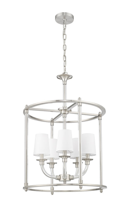 Z-Lite 1950-5C-BN Five Light Chandelier, Brushed Nickel