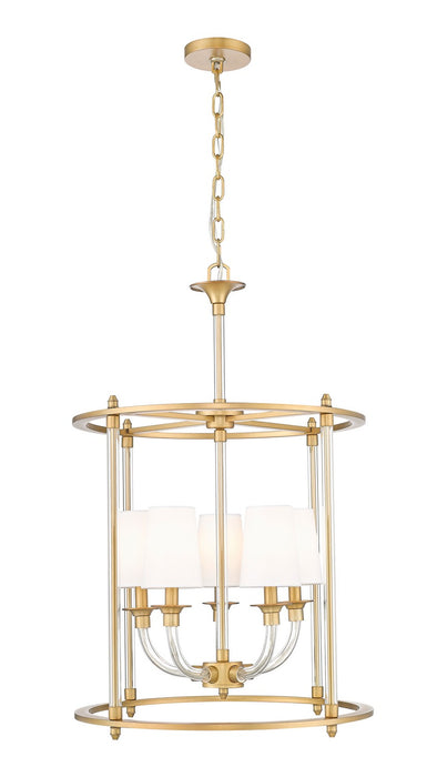 Z-Lite 1950-5C-RB Five Light Chandelier, Rubbed Brass