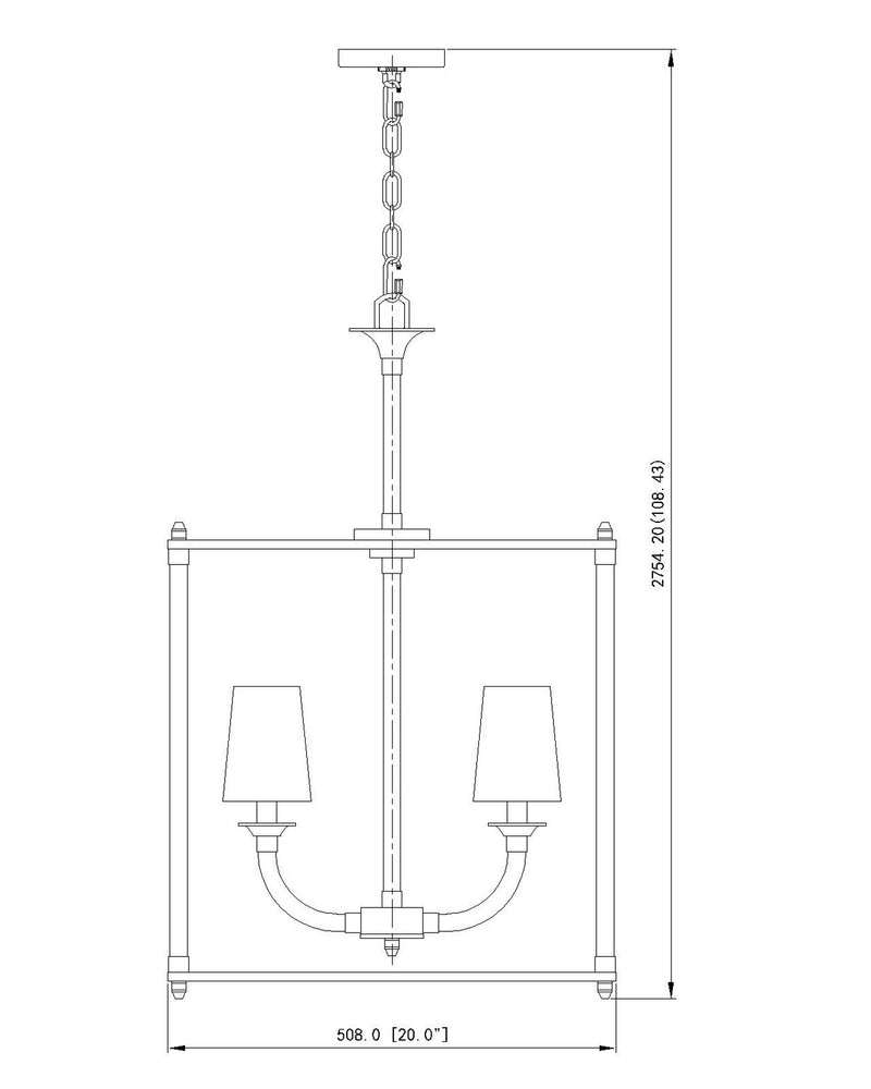 Z-Lite 1950-5C-RB Five Light Chandelier, Rubbed Brass