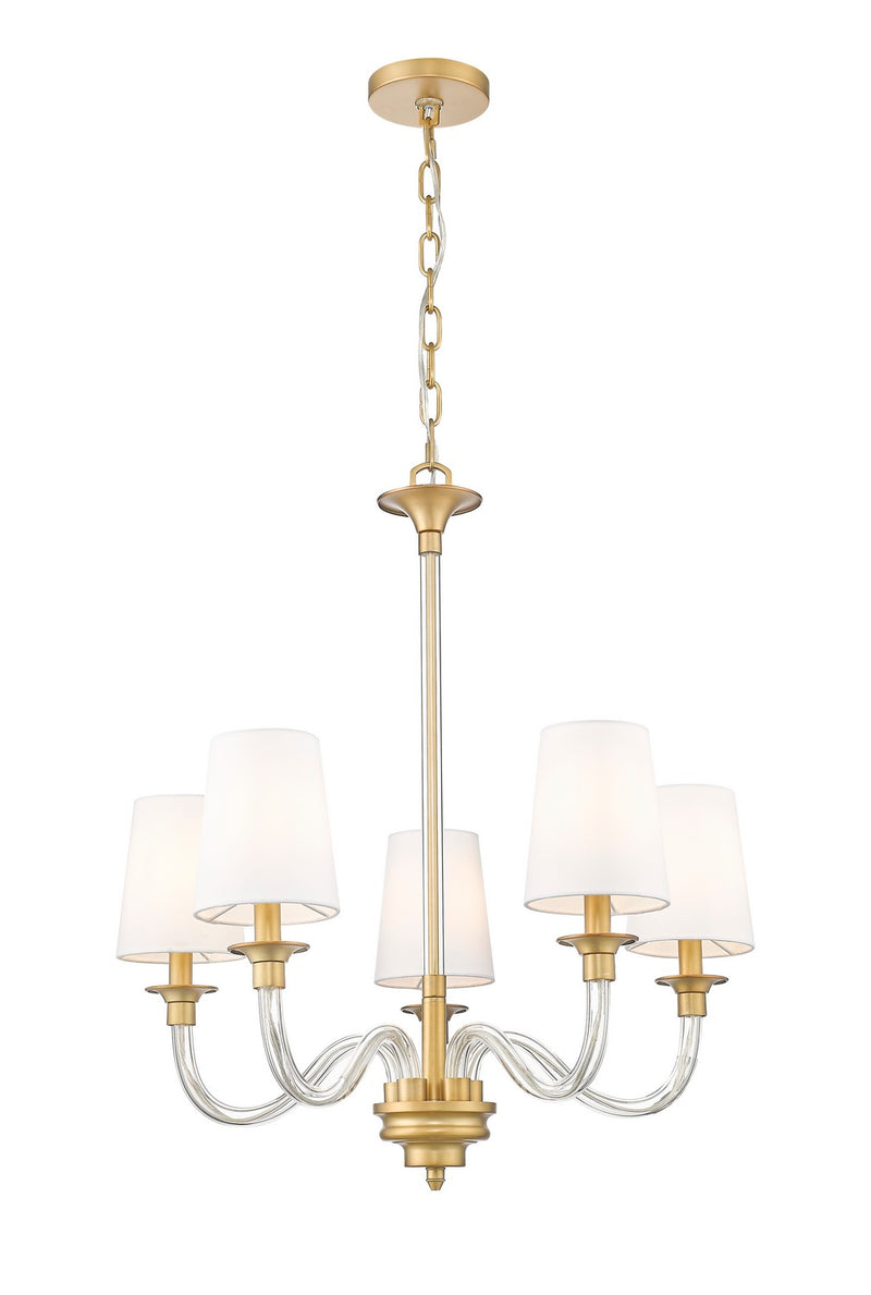 Z-Lite 1950-5RB Five Light Chandelier, Rubbed Brass