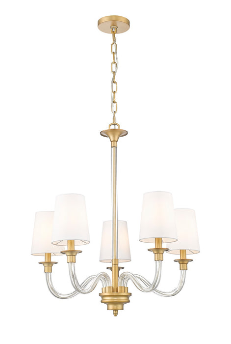 Z-Lite 1950-5RB Five Light Chandelier, Rubbed Brass