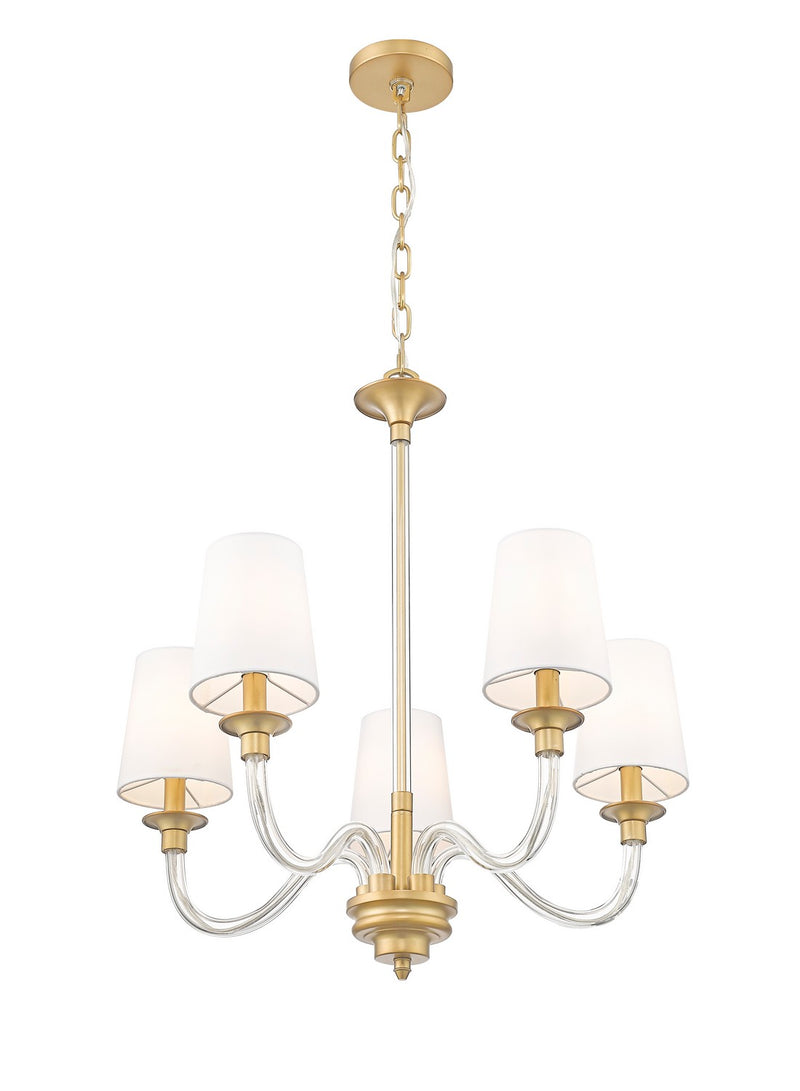 Z-Lite 1950-5RB Five Light Chandelier, Rubbed Brass