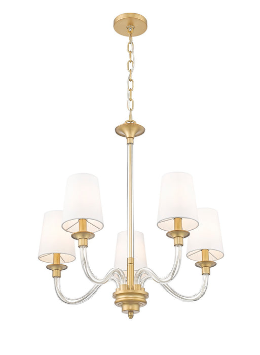 Z-Lite 1950-5RB Five Light Chandelier, Rubbed Brass