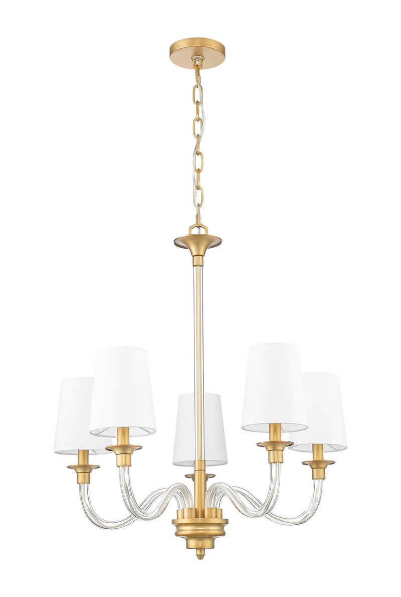 Z-Lite 1950-5RB Five Light Chandelier, Rubbed Brass