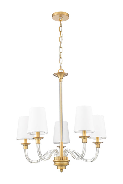 Z-Lite 1950-5RB Five Light Chandelier, Rubbed Brass