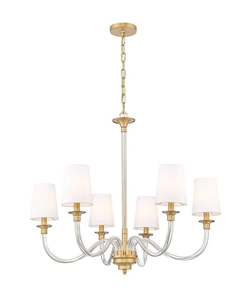 Z-Lite 1950-6RB Six Light Chandelier, Rubbed Brass