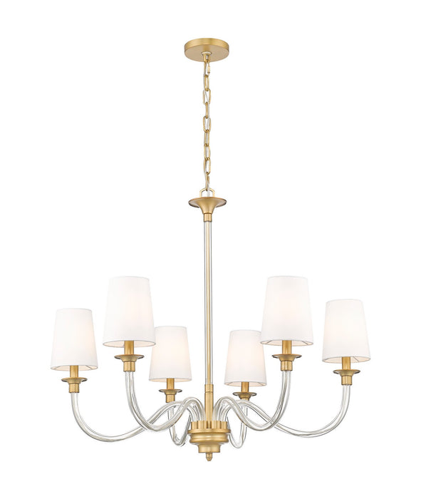 Z-Lite 1950-6RB Six Light Chandelier, Rubbed Brass
