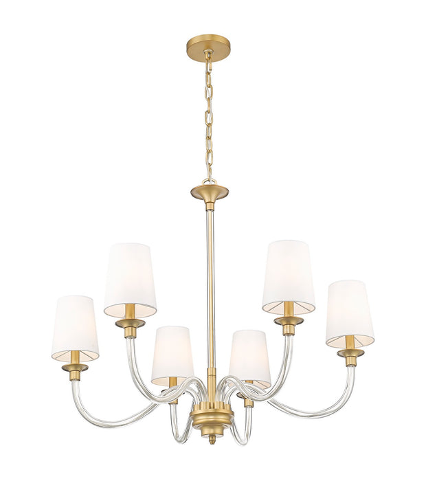 Z-Lite 1950-6RB Six Light Chandelier, Rubbed Brass