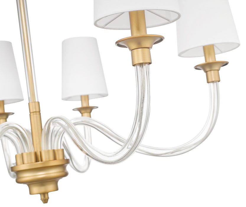 Z-Lite 1950-6RB Six Light Chandelier, Rubbed Brass