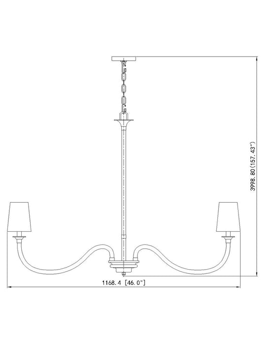 Z-Lite 1950-8BN Eight Light Chandelier, Brushed Nickel
