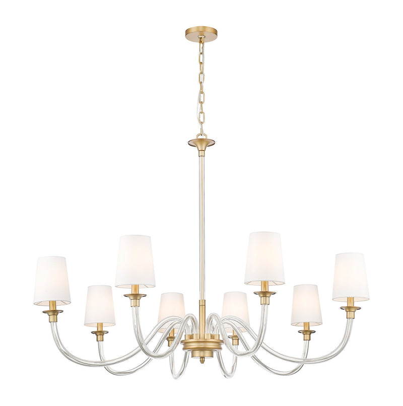 Z-Lite 1950-8RB Eight Light Chandelier, Rubbed Brass