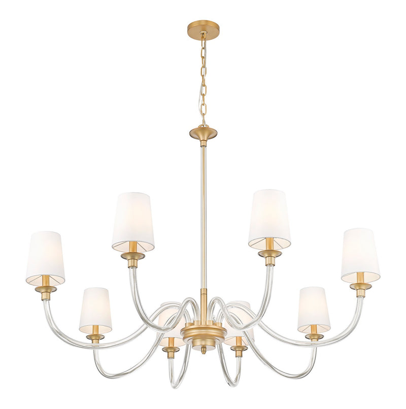 Z-Lite 1950-8RB Eight Light Chandelier, Rubbed Brass