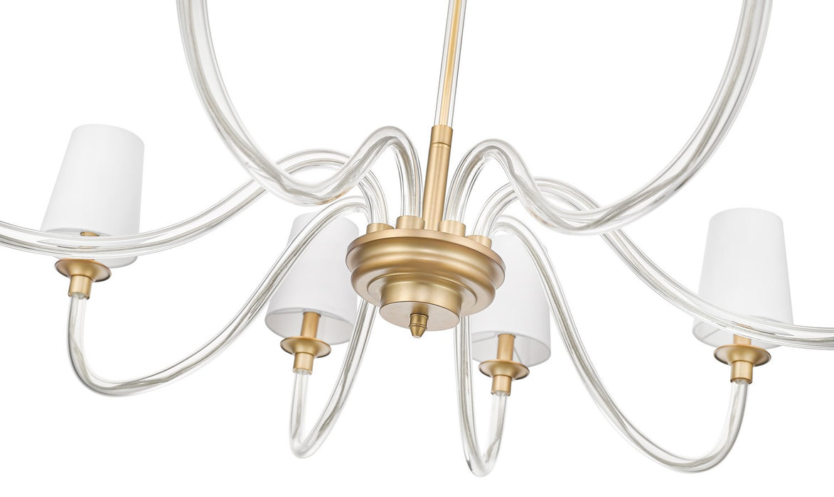 Z-Lite 1950-8RB Eight Light Chandelier, Rubbed Brass