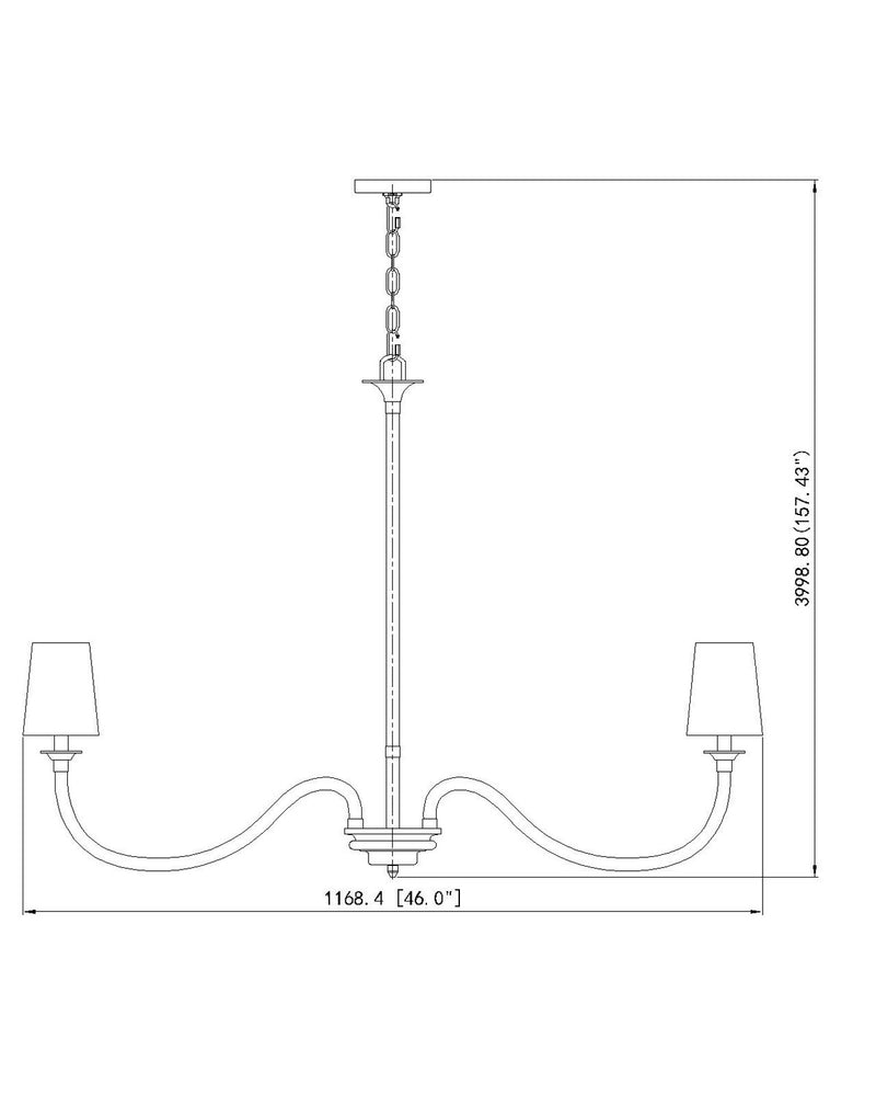 Z-Lite 1950-8RB Eight Light Chandelier, Rubbed Brass