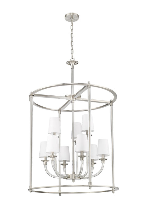 Z-Lite 1950-9C-BN Nine Light Chandelier, Brushed Nickel