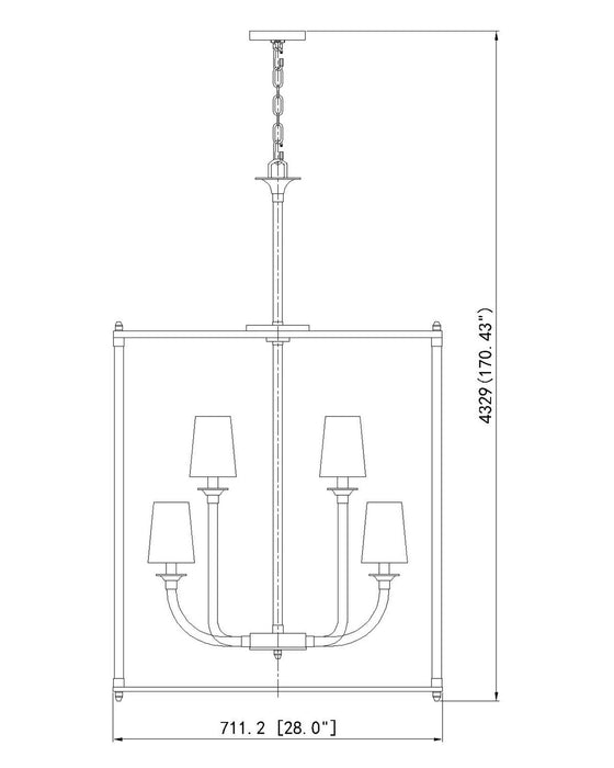 Z-Lite 1950-9C-BN Nine Light Chandelier, Brushed Nickel