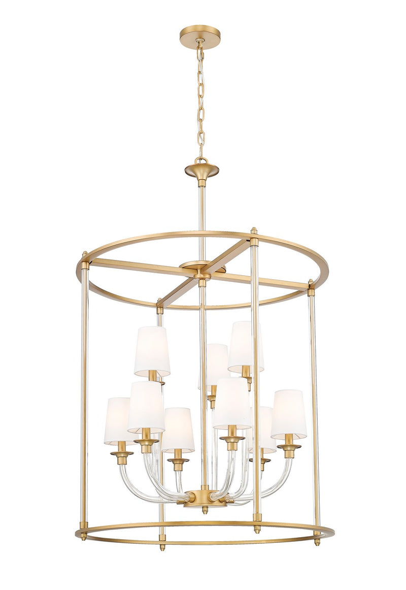Z-Lite 1950-9C-RB Nine Light Chandelier, Rubbed Brass
