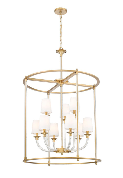 Z-Lite 1950-9C-RB Nine Light Chandelier, Rubbed Brass
