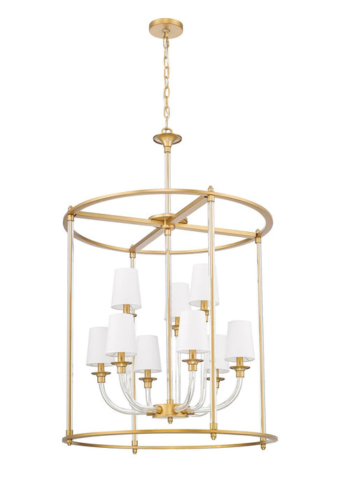 Z-Lite 1950-9C-RB Nine Light Chandelier, Rubbed Brass