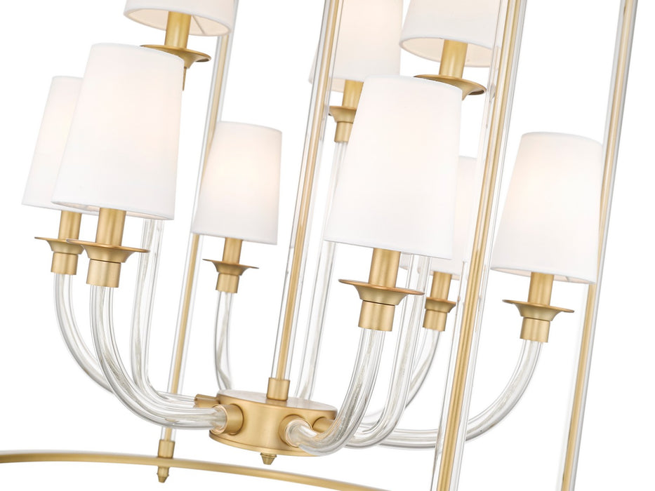 Z-Lite 1950-9C-RB Nine Light Chandelier, Rubbed Brass