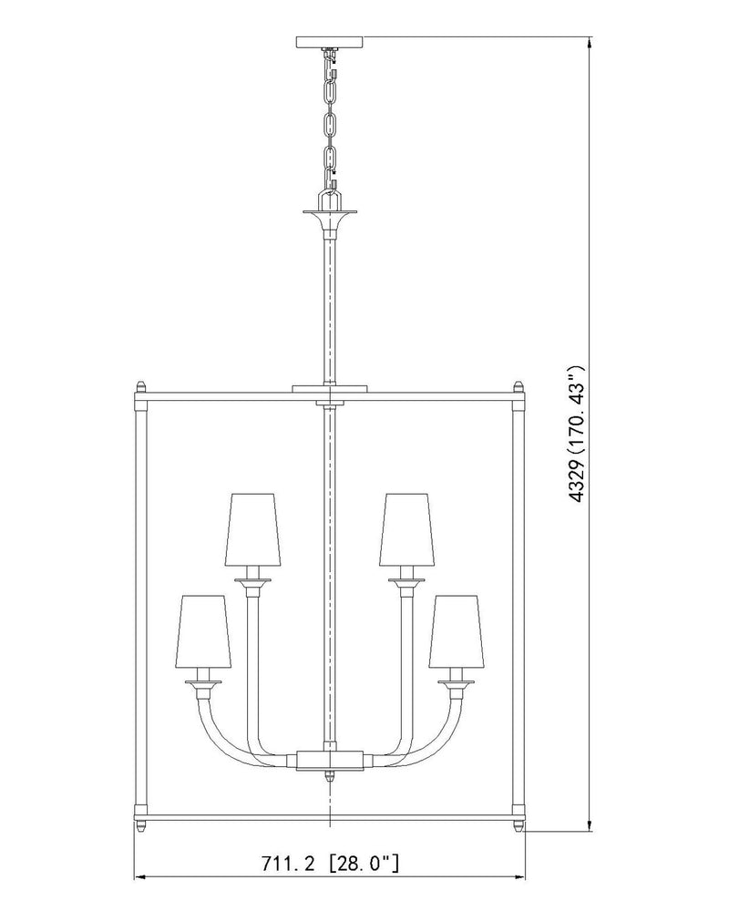 Z-Lite 1950-9C-RB Nine Light Chandelier, Rubbed Brass