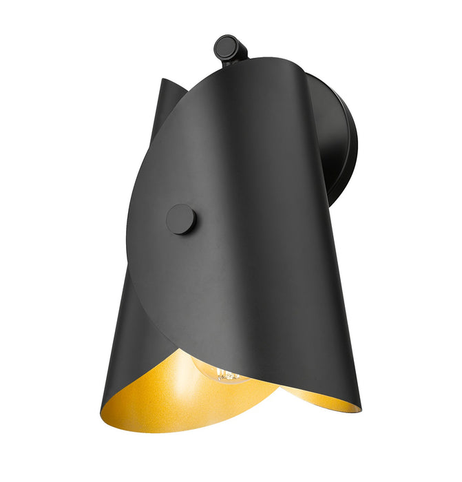 Z-Lite 1951-1S-MB One Light Wall Sconce, Matte Black