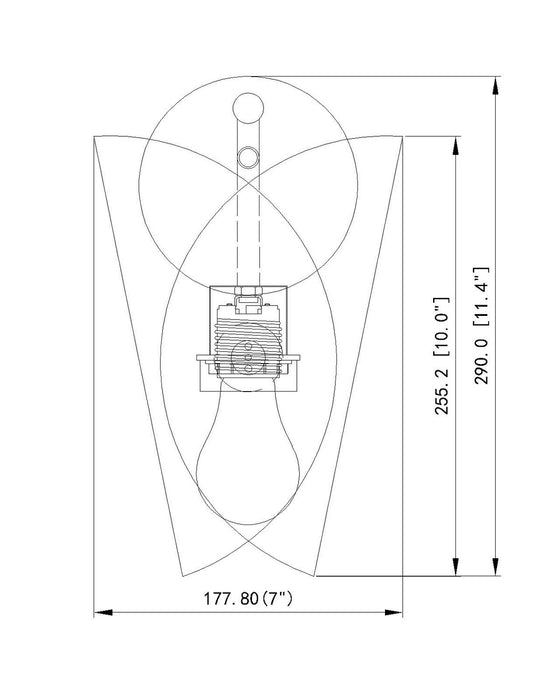 Z-Lite 1951-1S-MB One Light Wall Sconce, Matte Black